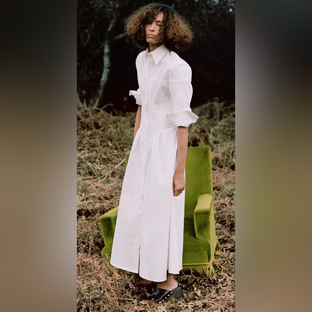 Zara Midi Shirt Dress in Snow White Women’s Size XS